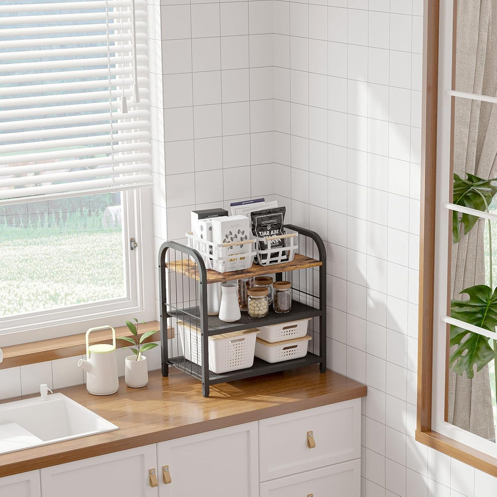 3-Tier Shoe Rack with Guardrails