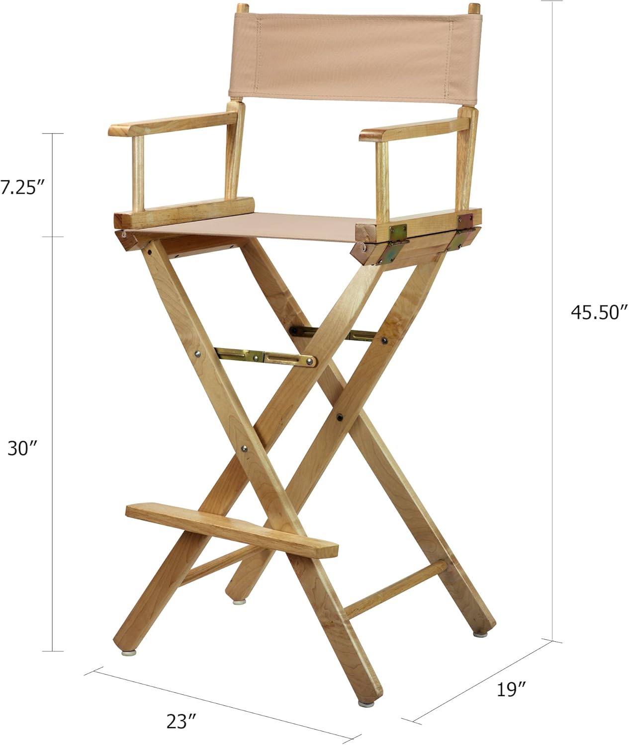 Bar Height Director's Chair with Tan Canvas