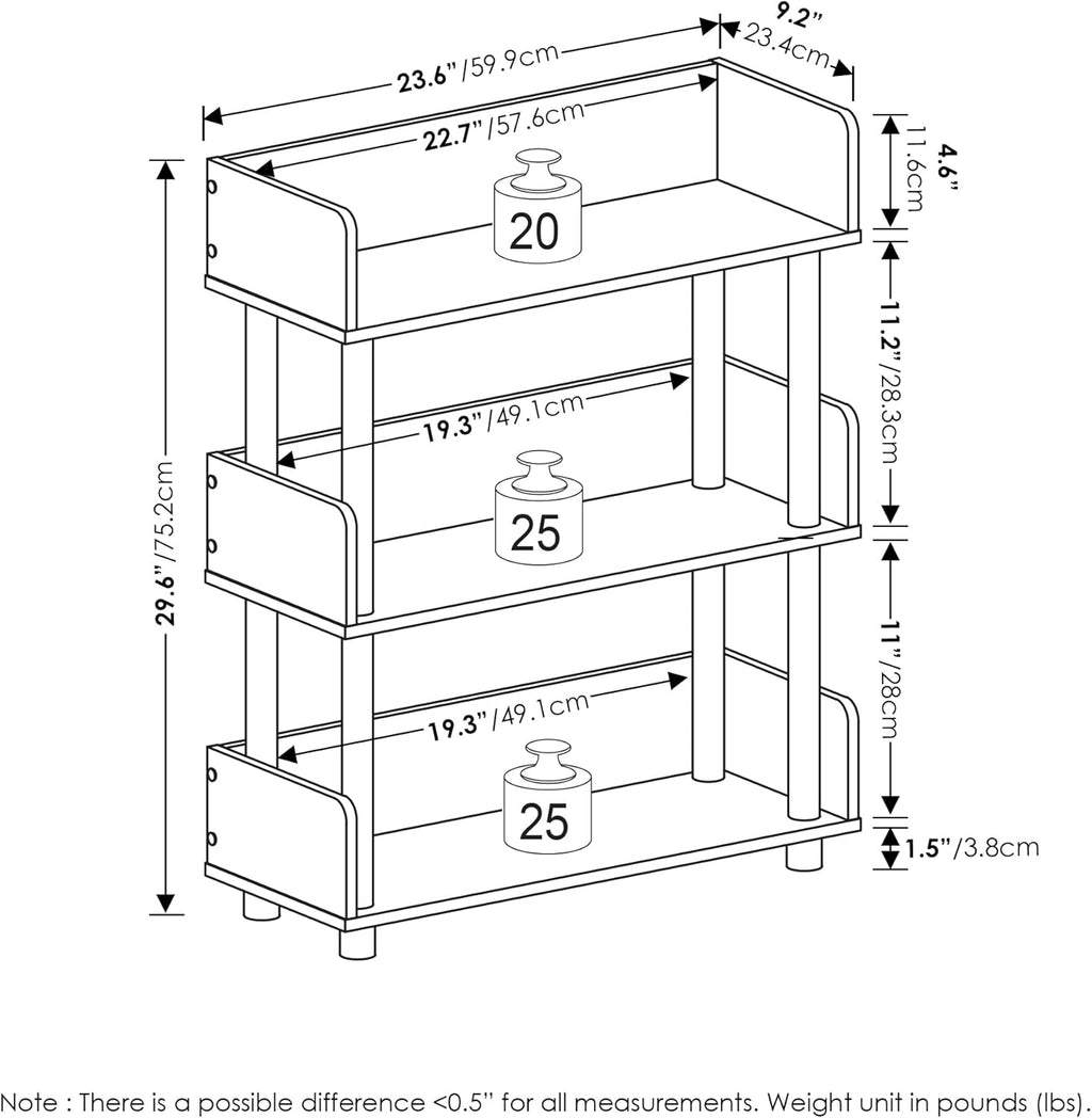 3-Tier Industrial Display Rack