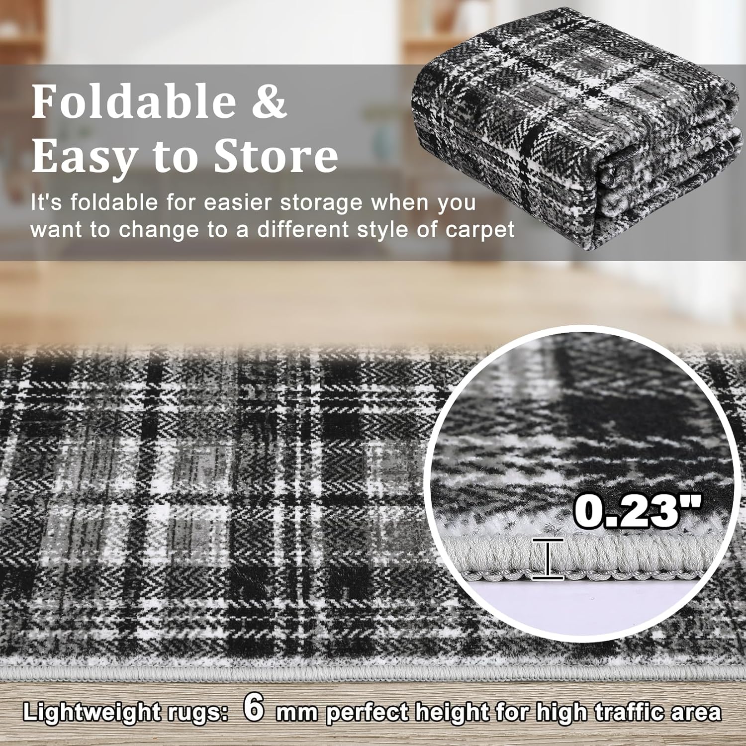 2x8 Washable Runner Rug for Hallways