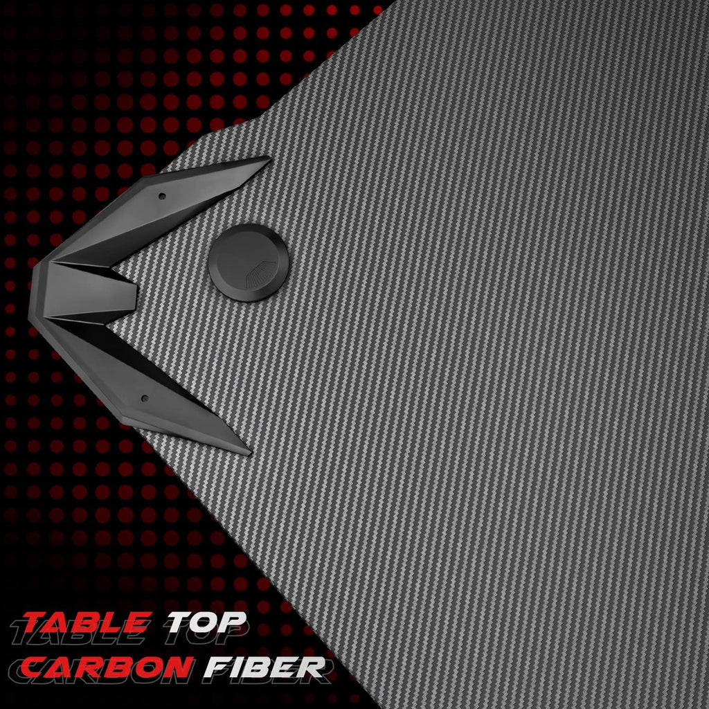 44" Gaming Desk with Carbon Fiber Surface