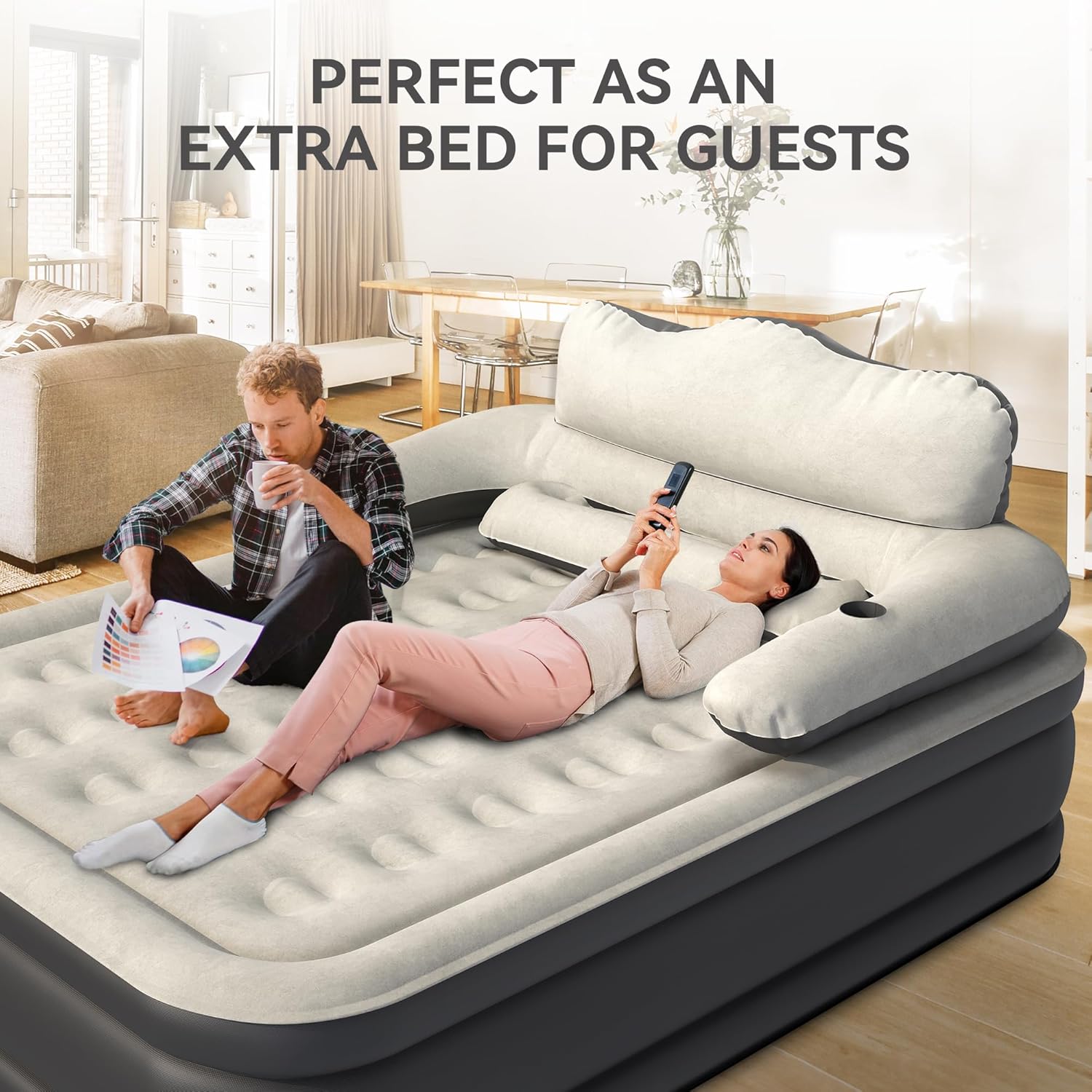 FullXL Air Mattress with Headboard