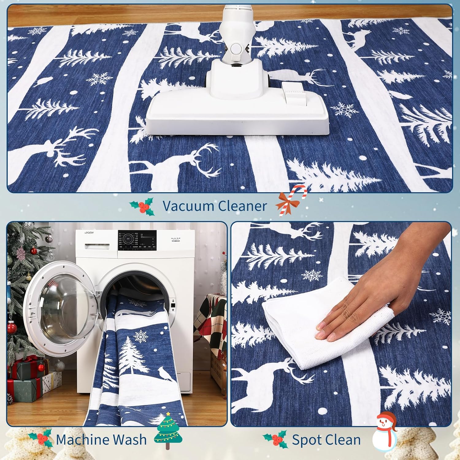 5'x7' Christmas Themed Area Rug