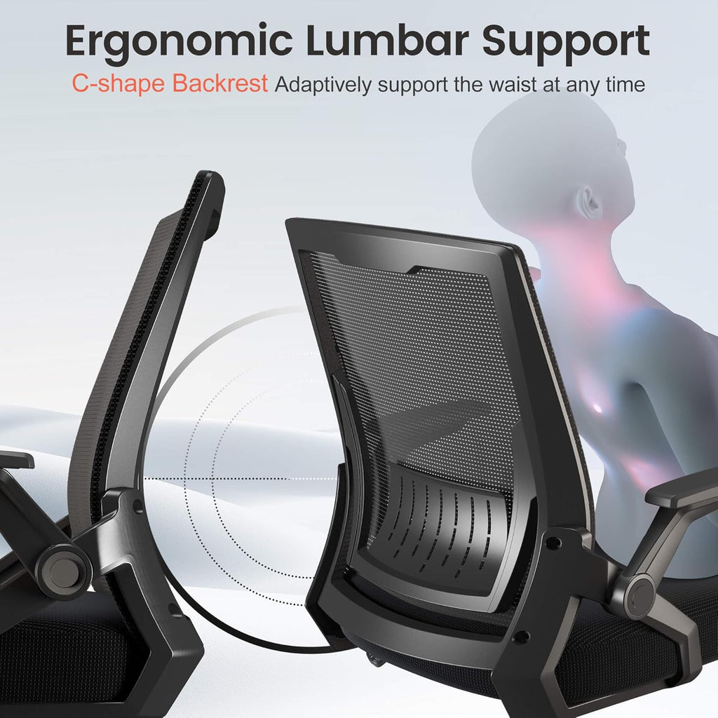 Ergonomic Office Chair with Flip-up Armrests