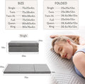 Twin Tri-Fold Memory Foam Mattress 75"×38"×4"