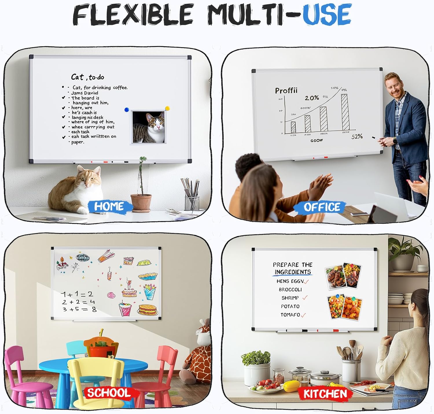Magnetic White Board Kit 36"x24"