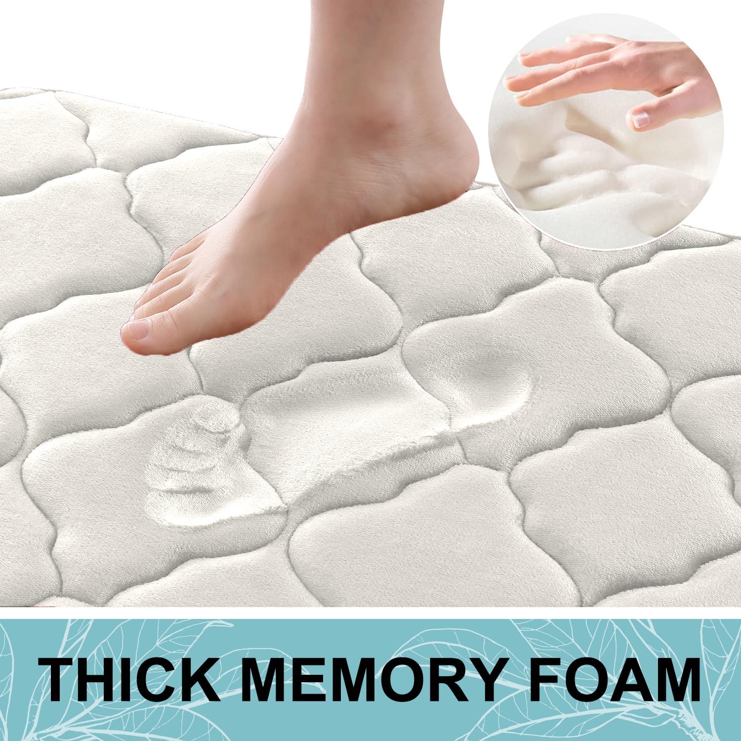 Memory Foam Bath Mat 24x16