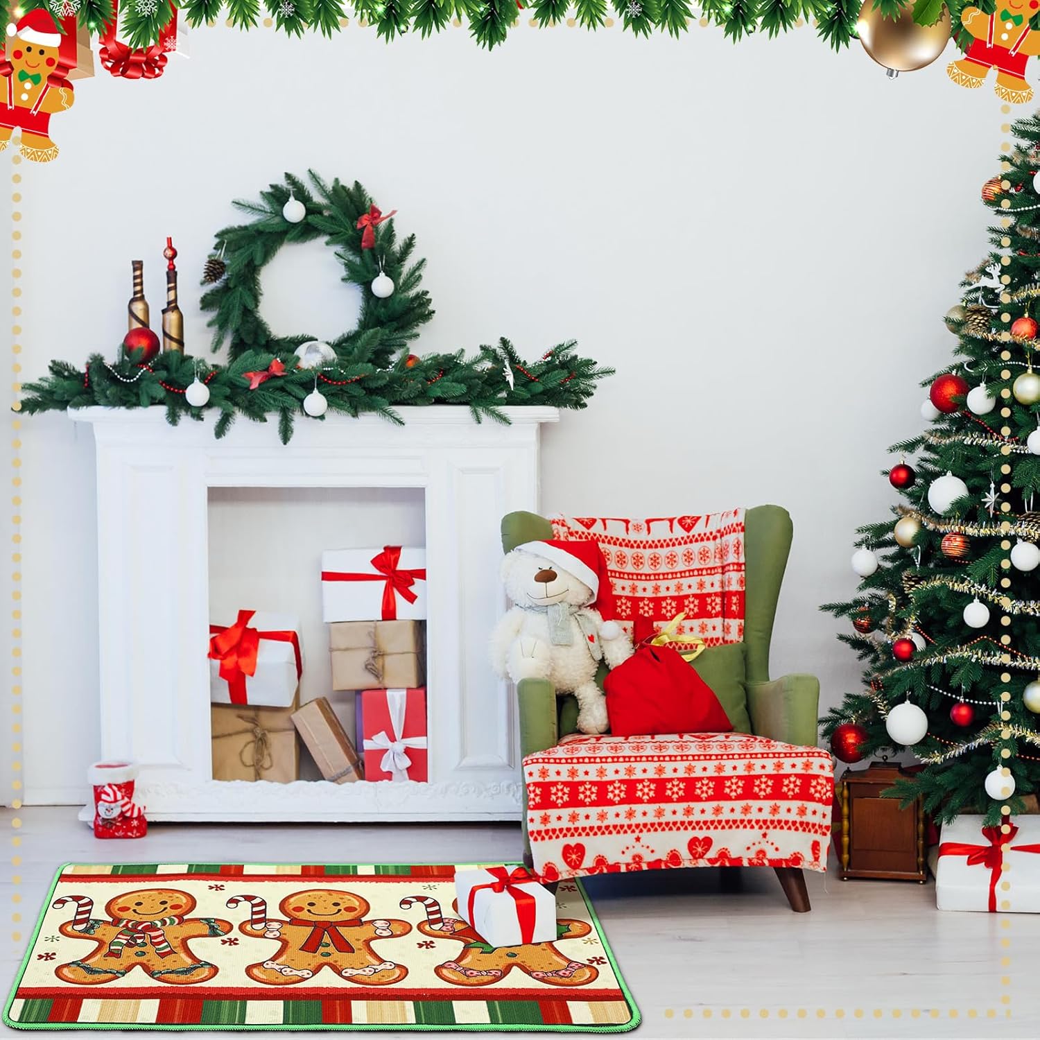 Christmas Gingerbread Doormat 15.8"x23.6"