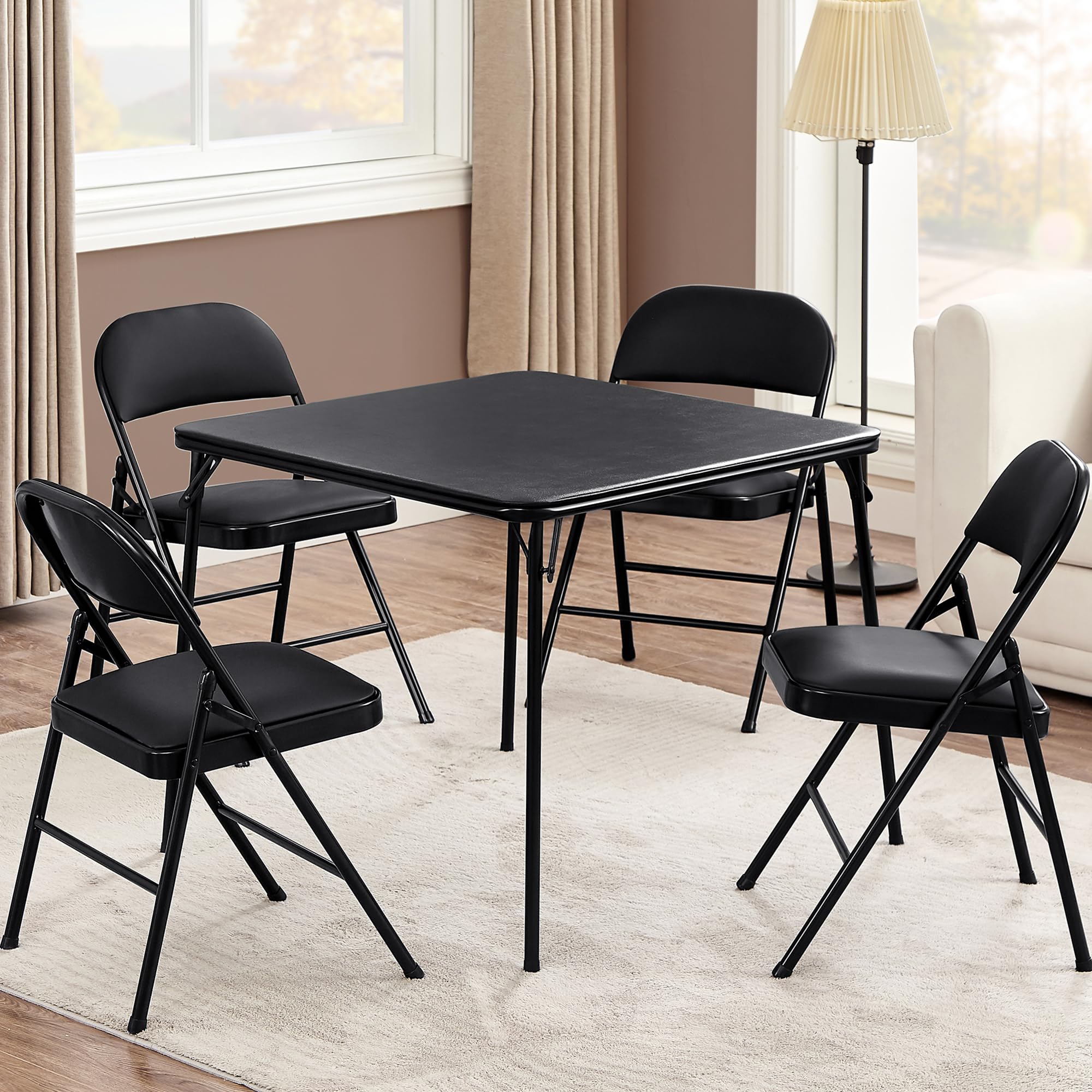 5pc Folding Card Table and Chair Set