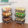 3-Tier Rolling Pantry Organizer Cart with Wheels