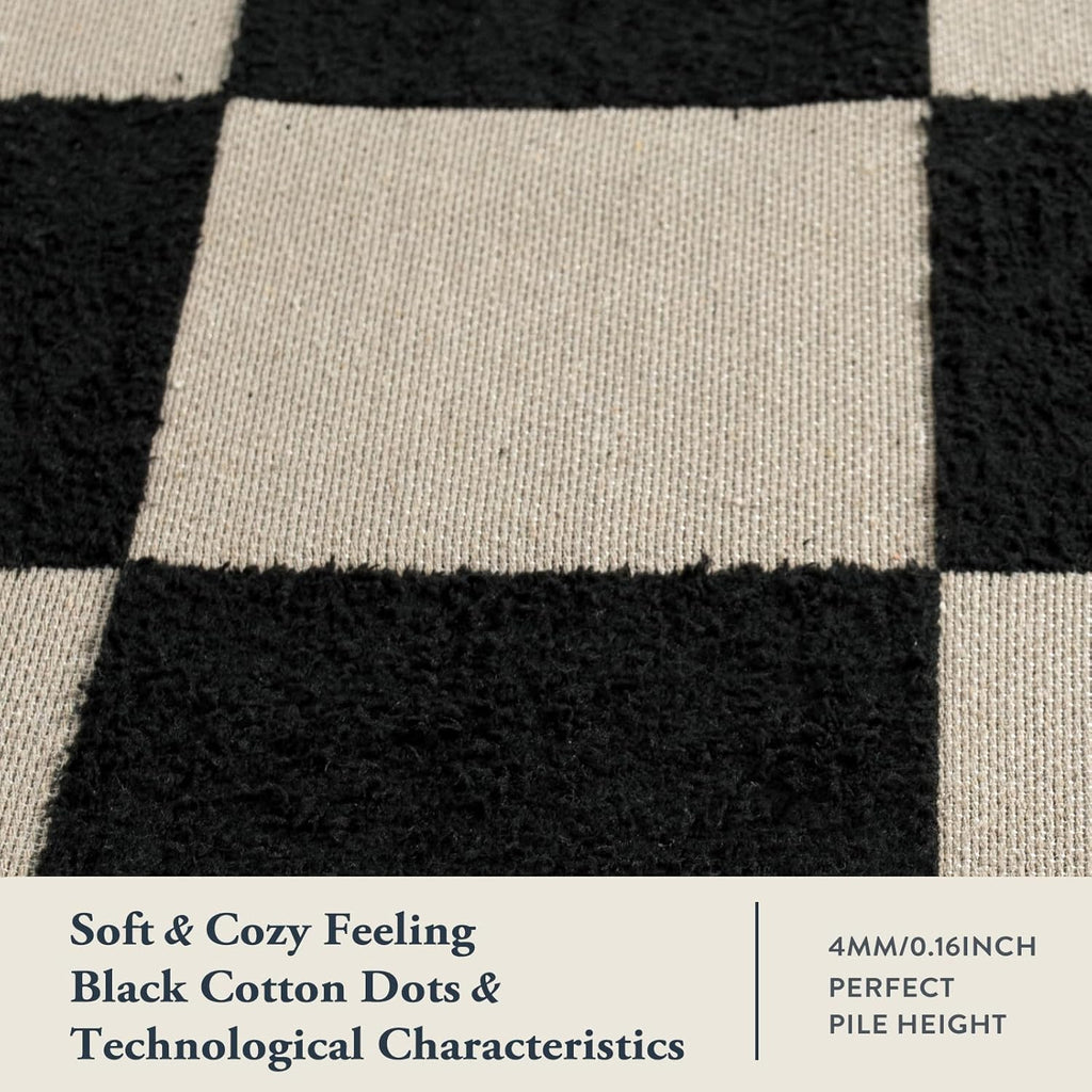Small 3x5 Checkered Race Car Rug