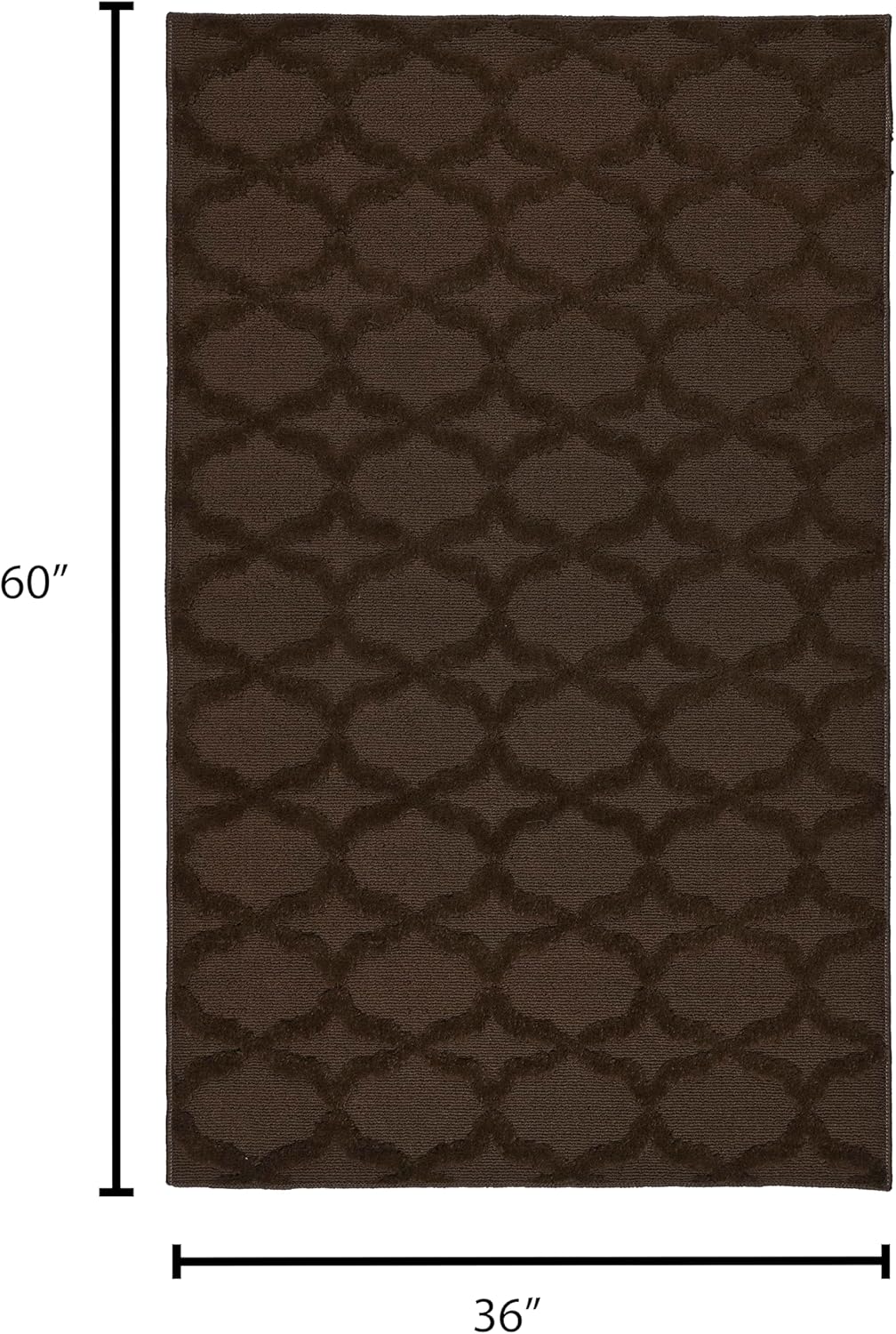 3' x 5' Brown Mocha Area Rug