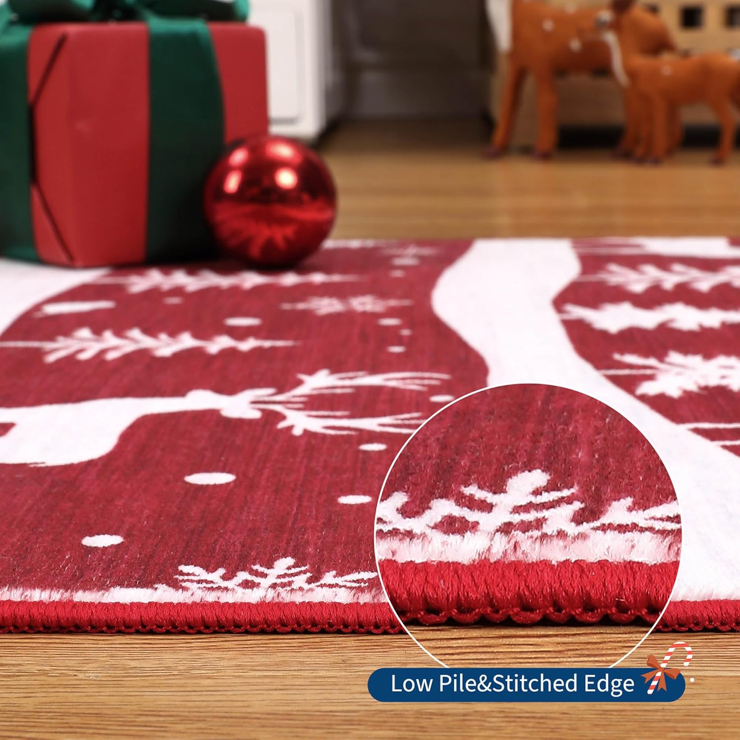 5x7 Area Rug with Christmas Design