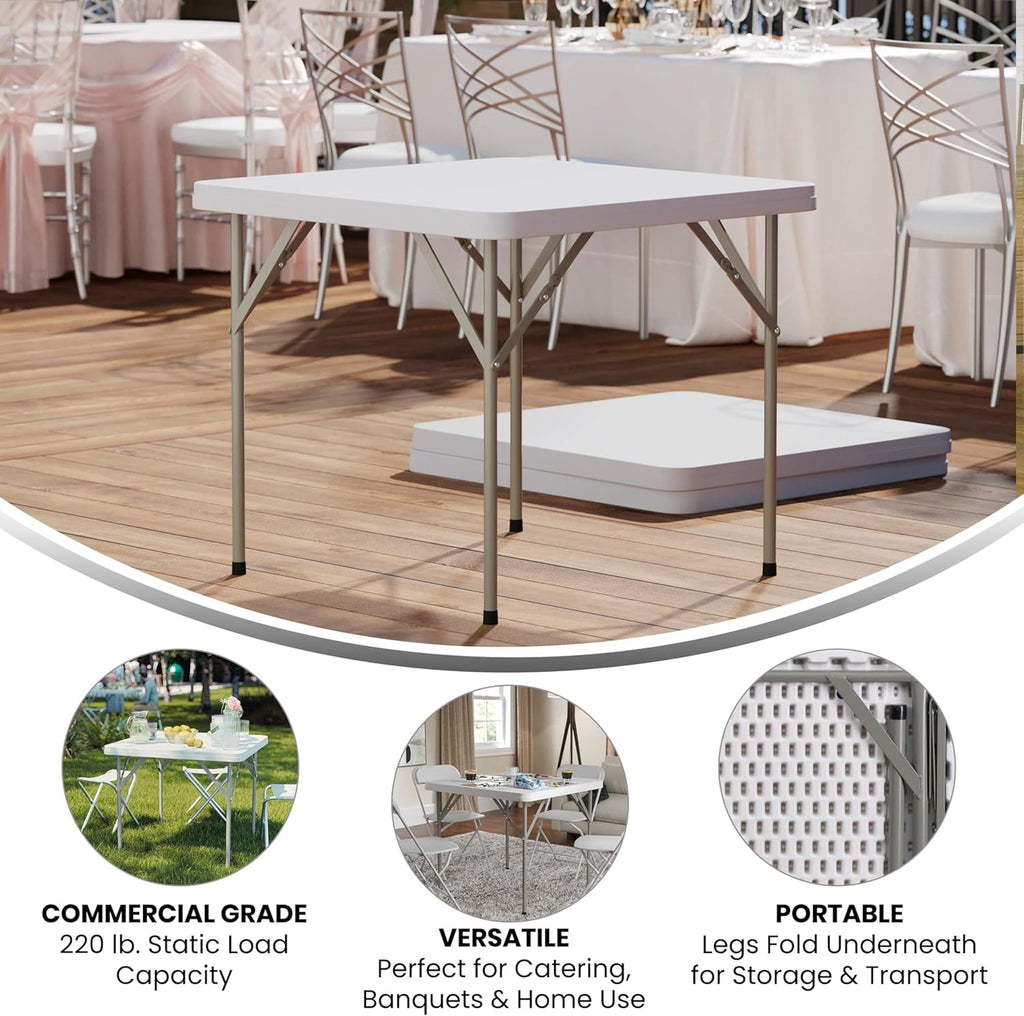 Square Plastic Folding Event Table 34.25"