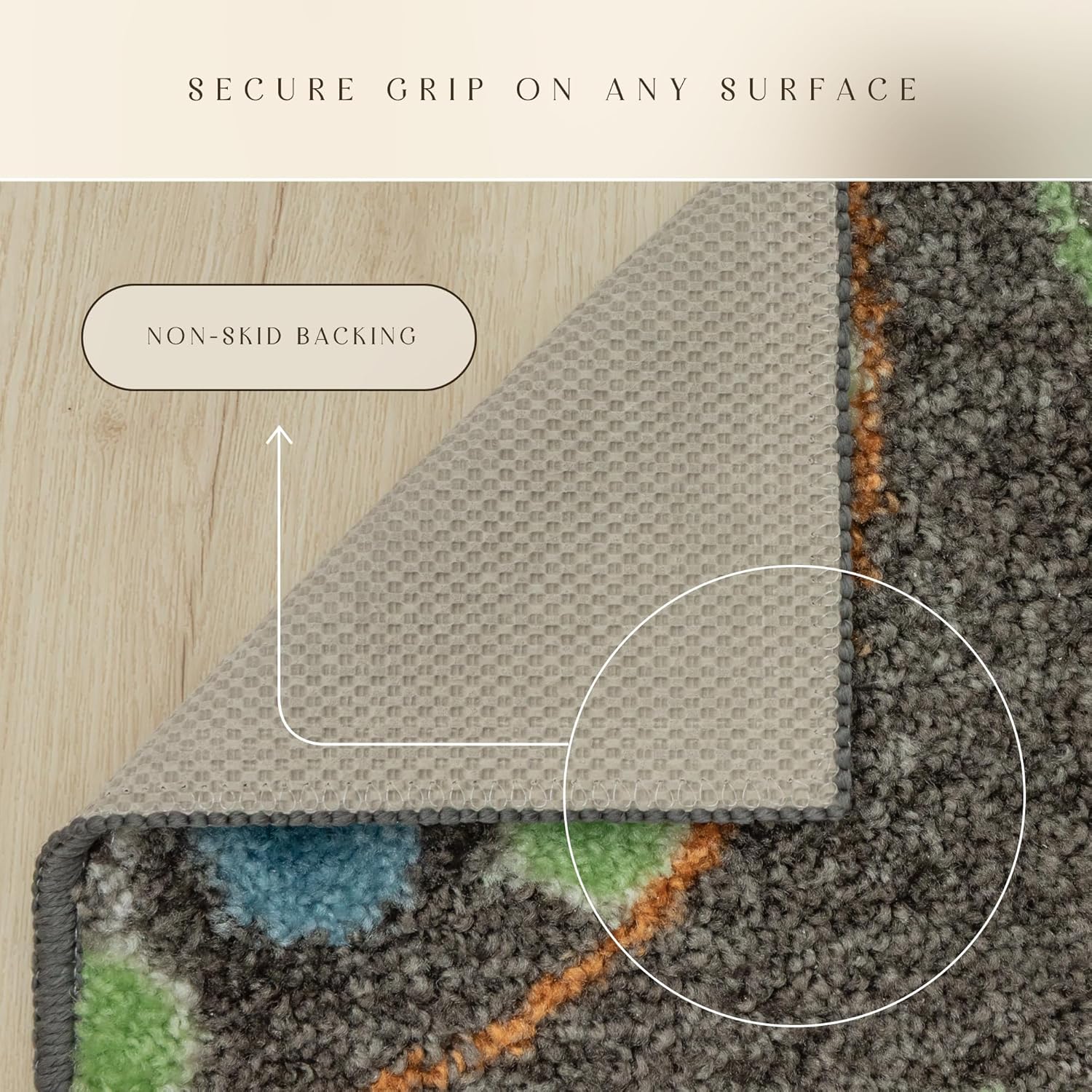 Floral Runner Rug 2'x6' Non-Slip