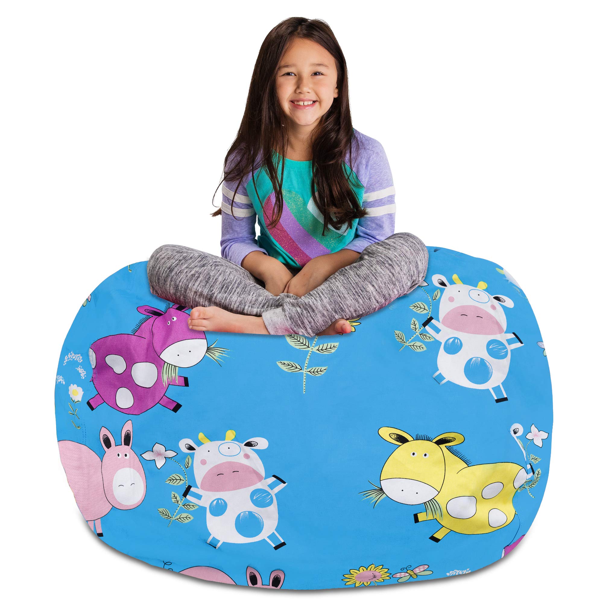 Kids Stuffed Animal Storage Bean Bag Cover X-Large