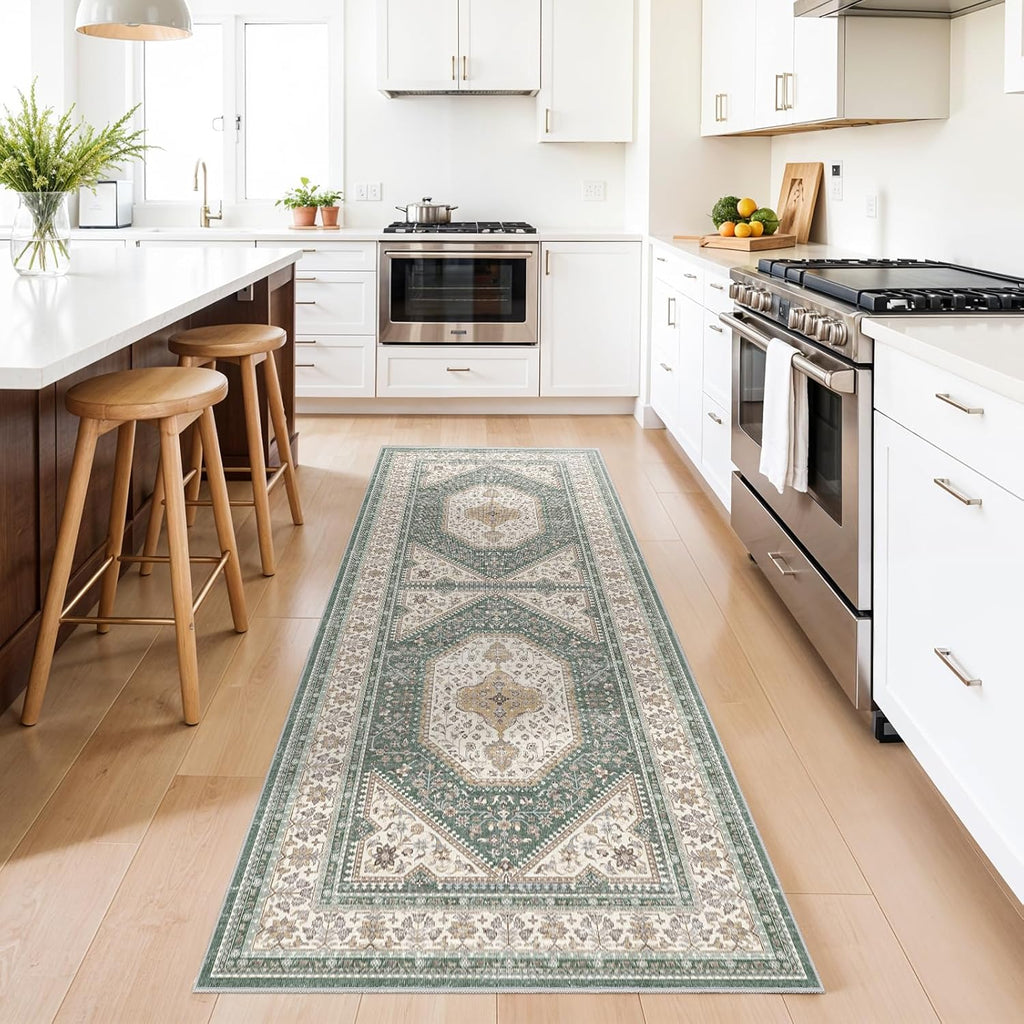 3x8 Vintage Runner Rug with Non-Slip Backing