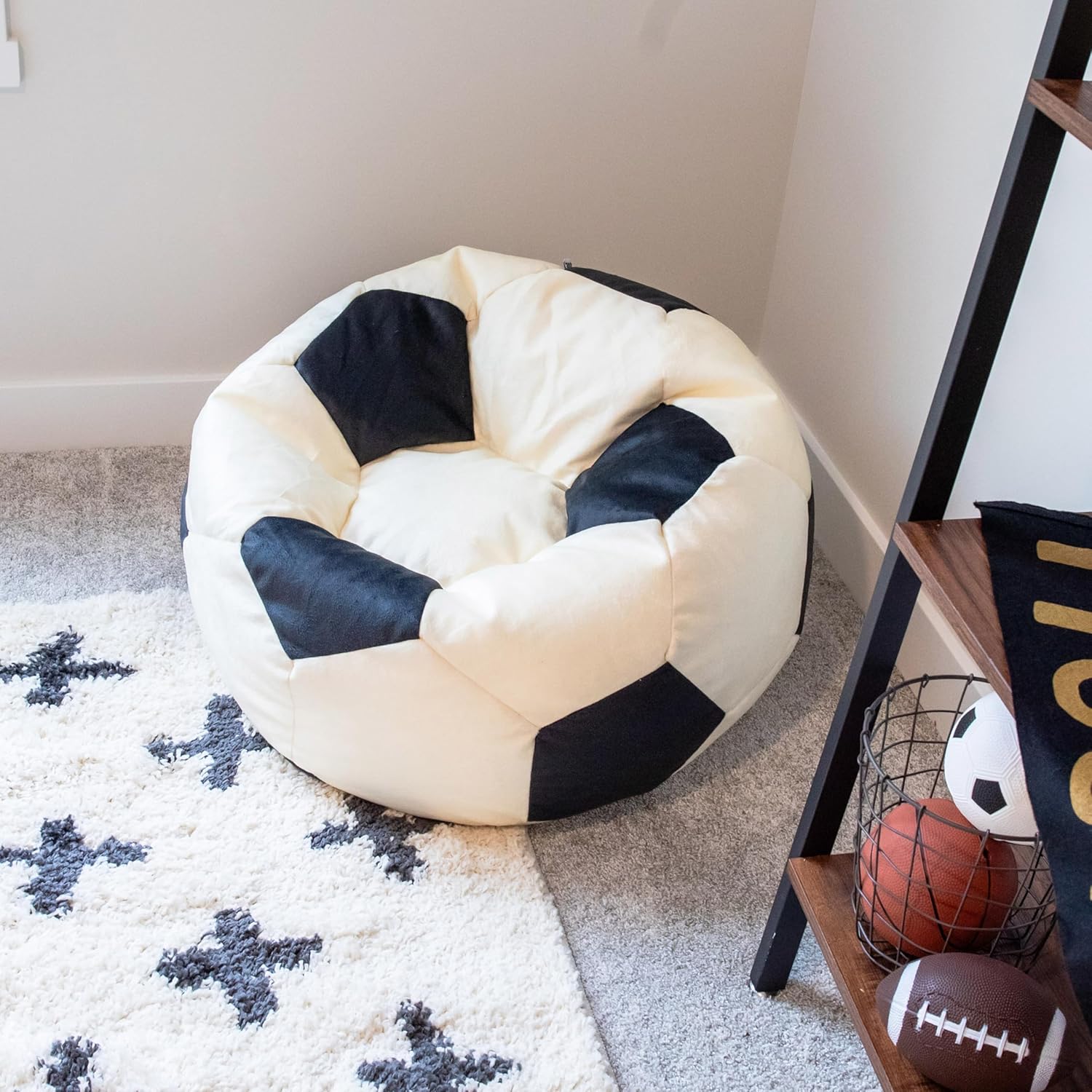 Child-Sized Soccer Ball Bean Bag Chair