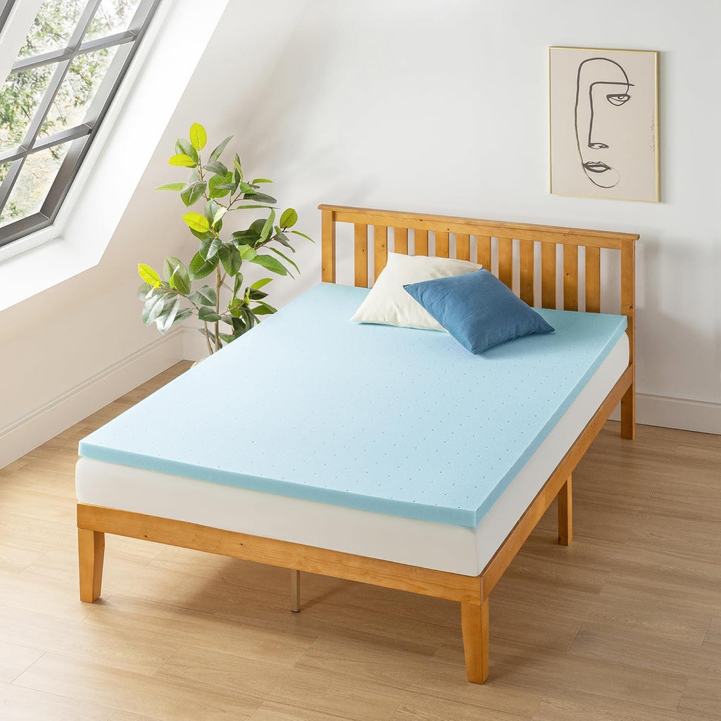 Full Size Gel Memory Foam Mattress Topper 1.5"