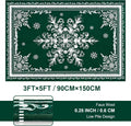 8x10 Christmas Snowflake Area Rug