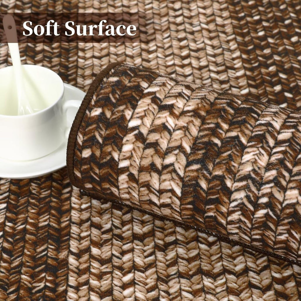 2x6 Braided Print Hallway Runner Rug