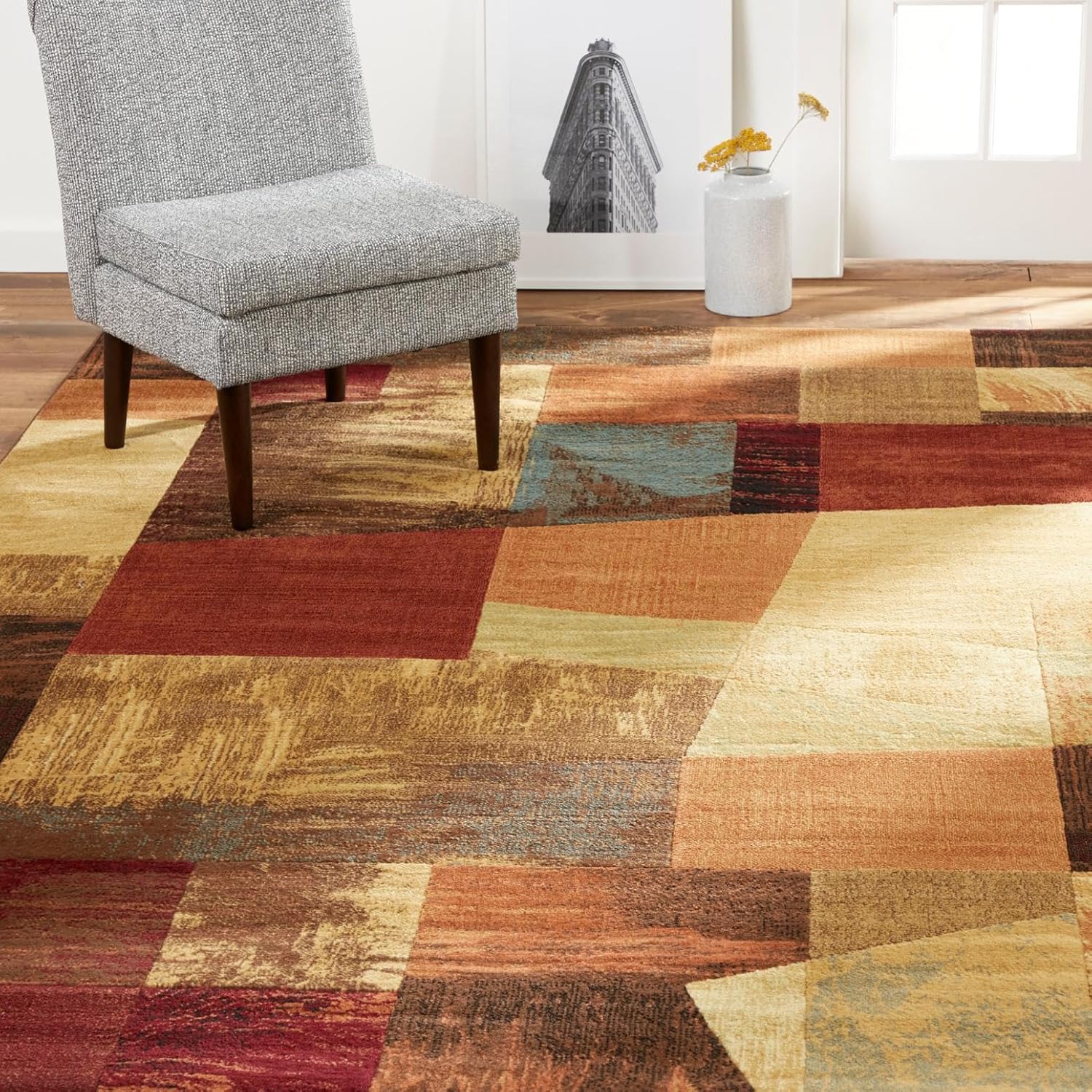 Contemporary Geometric Area Rug 3'3"x5'2"
