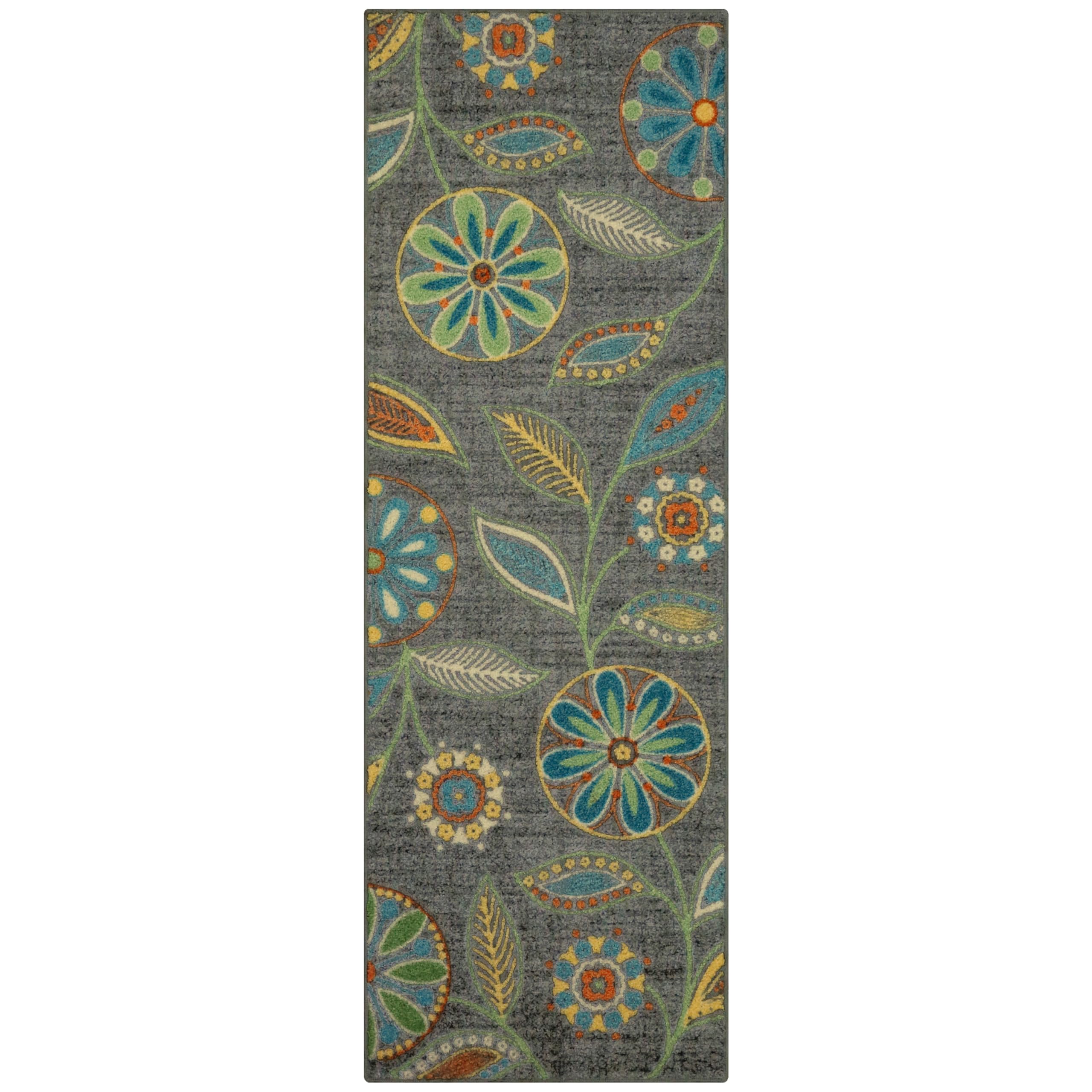 Floral Runner Rug 2'x6' Non-Slip
