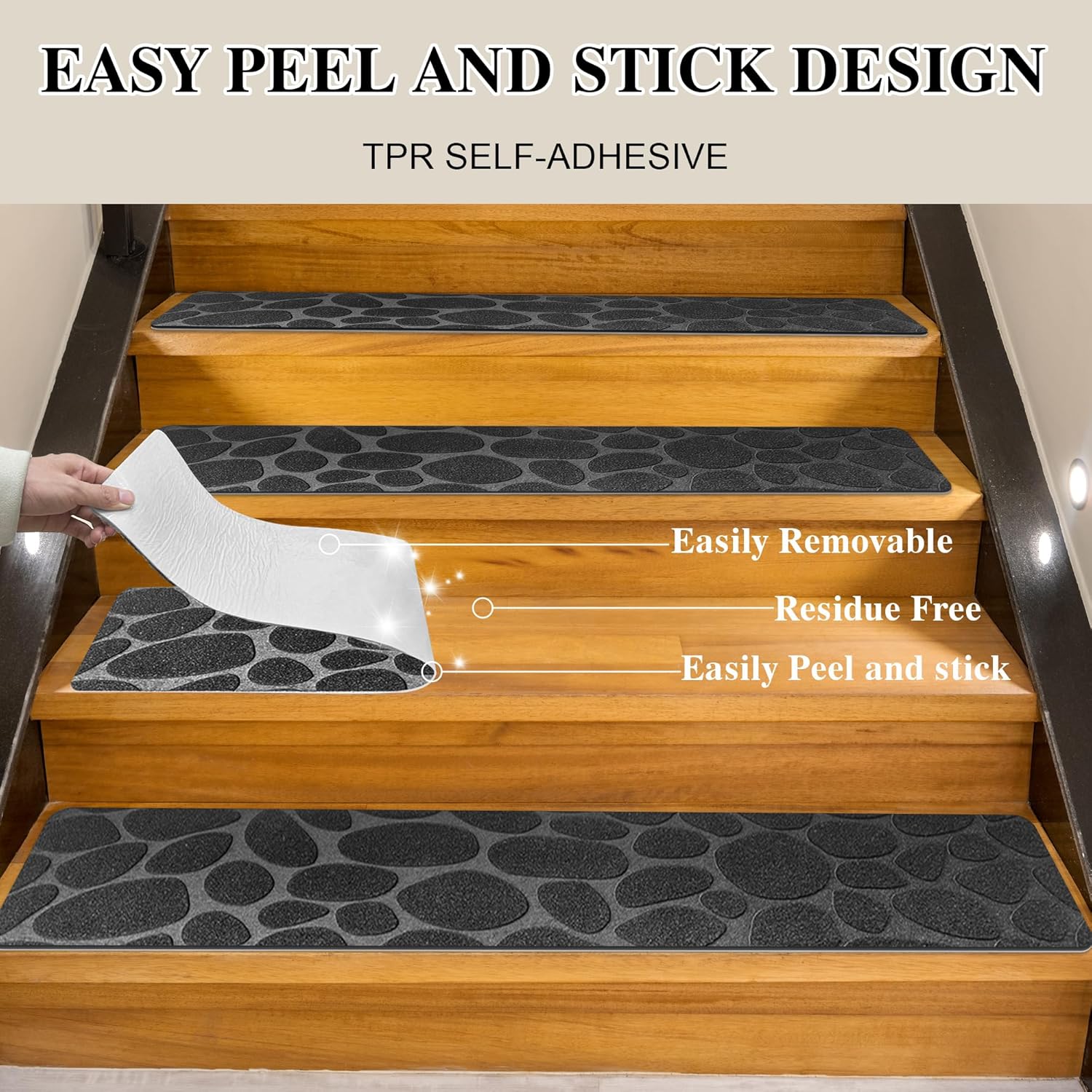 Self Adhesive Stair Treads 30"x8" - 15 Pack