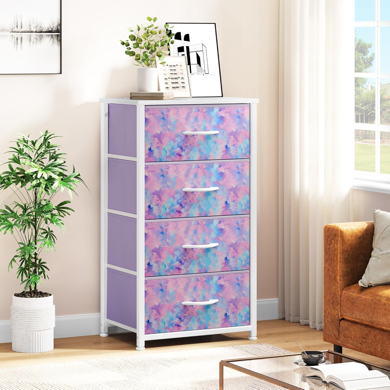 4-Drawer Dresser with Steel Frame