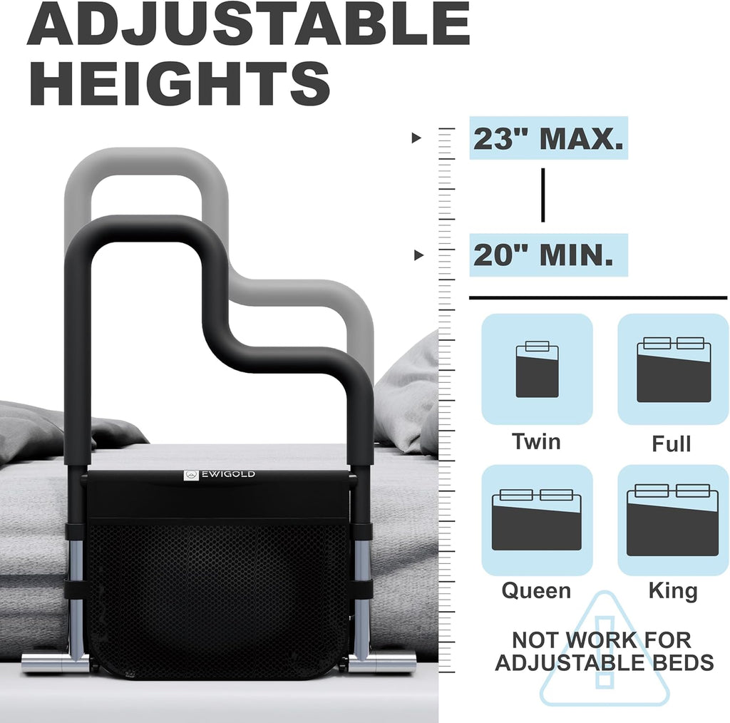 Bed Rails for Elderly - Fits King to Twin