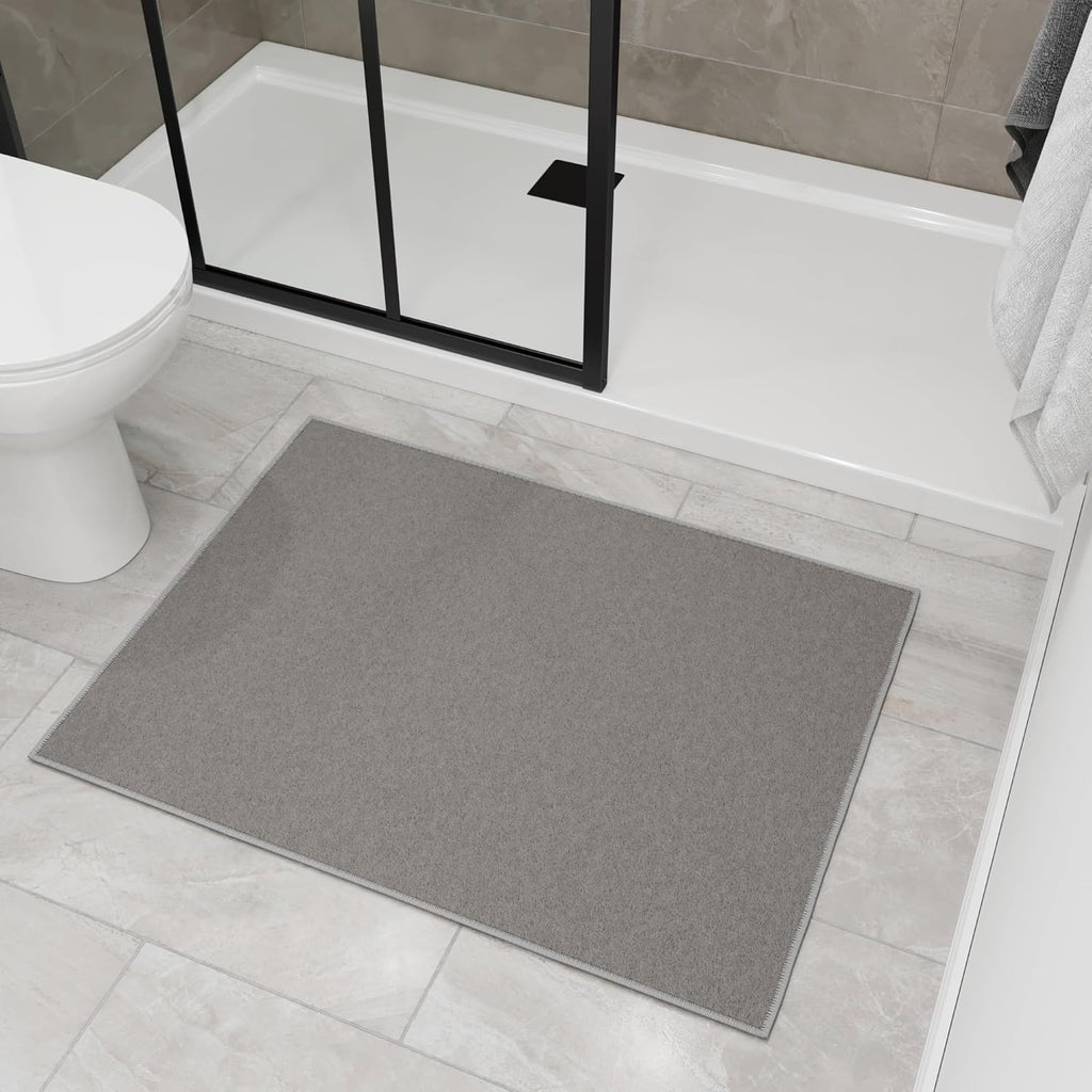 Small Gray Non-Slip Area Rug 2'3" x 3'