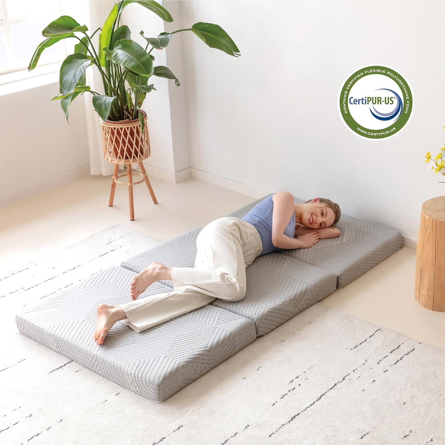 Twin XL 4" Tri-Fold Memory Foam Mattress