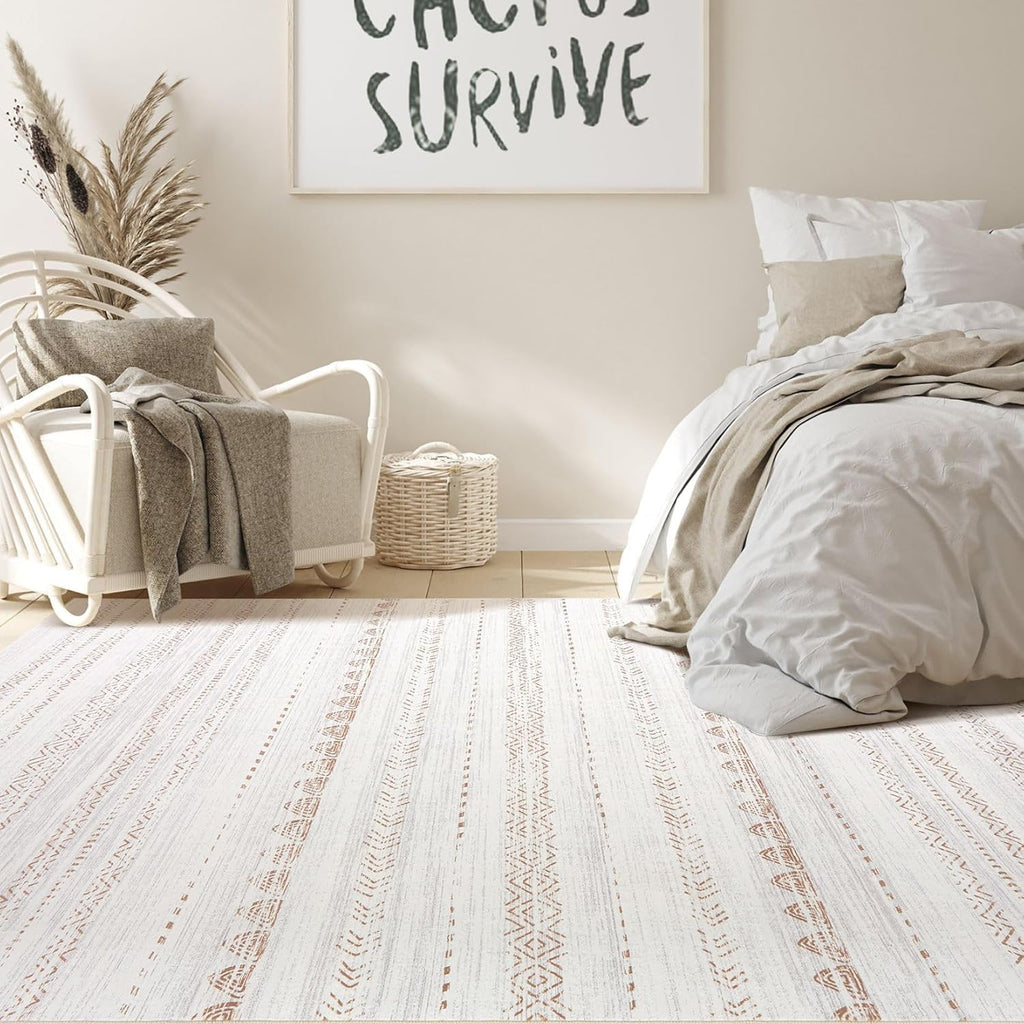 5x7 Washable Boho Area Rug