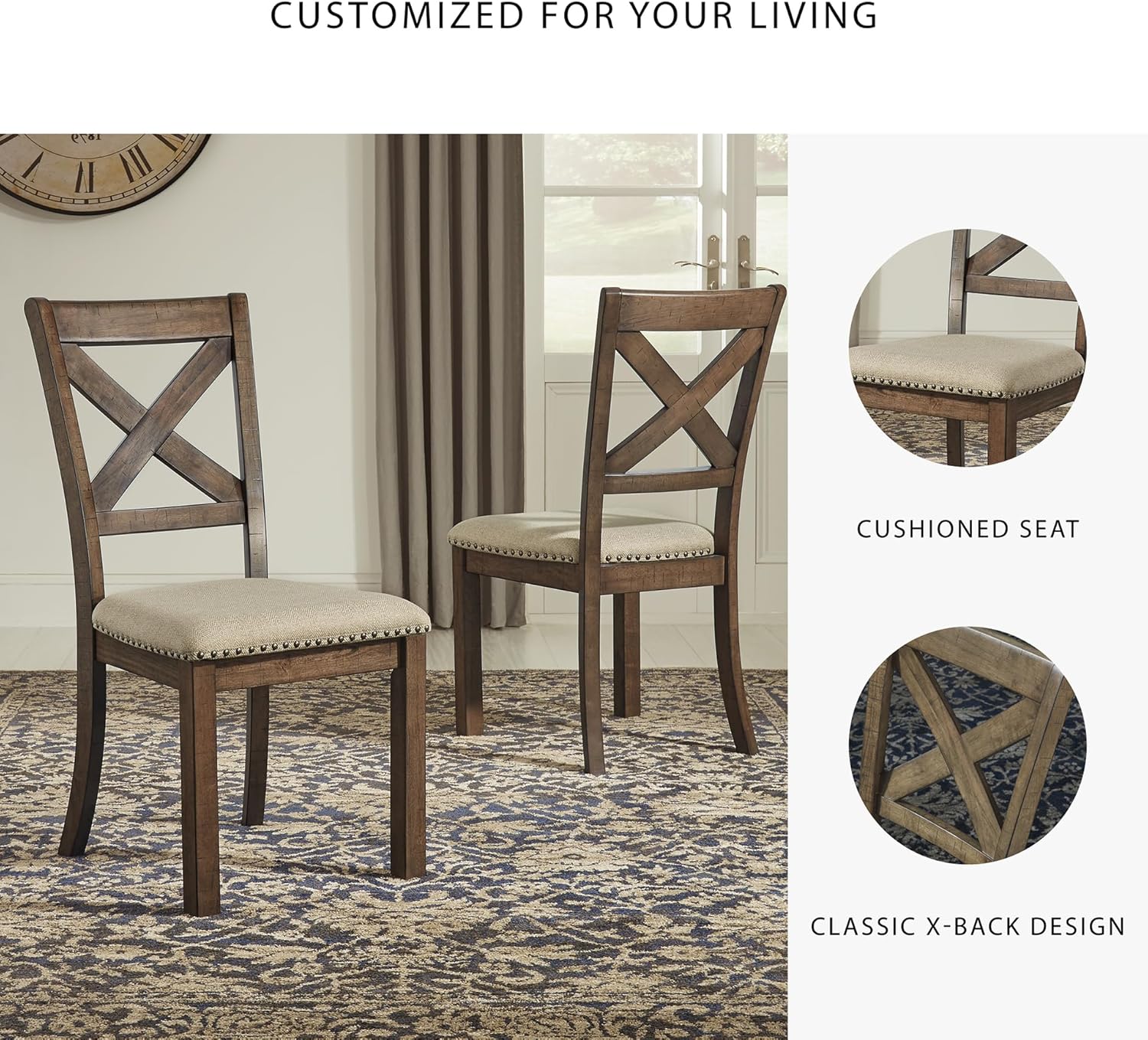 Pair of 19" Upholstered Dining Chairs