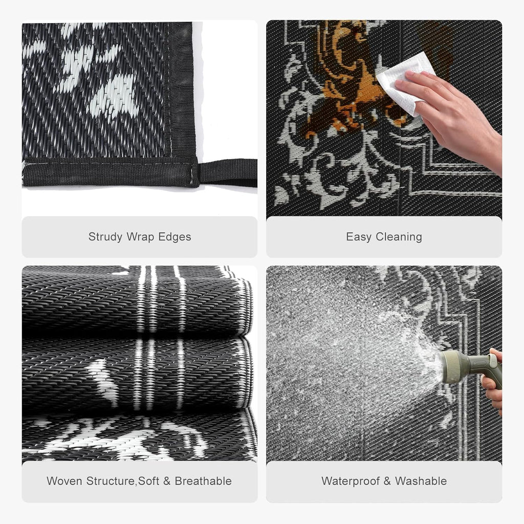 5x8ft Reversible Outdoor Rug