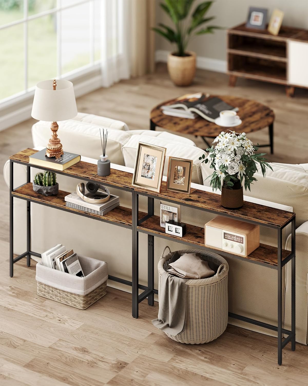 Rustic Console Table 7.9" x 39.4" x 31.5"