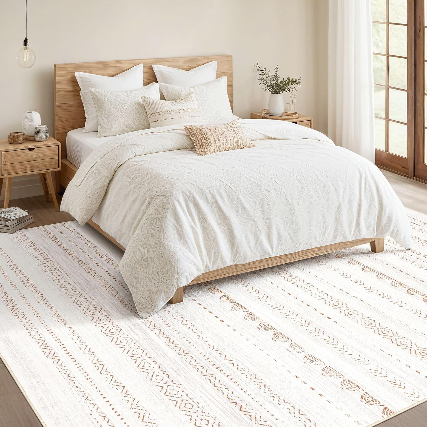 5x7 Washable Boho Area Rug