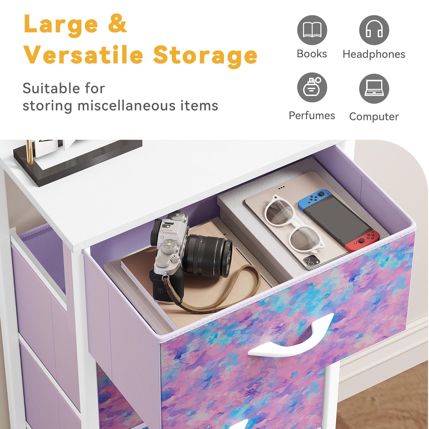 4-Drawer Dresser with Steel Frame