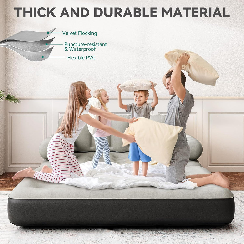 Queen Inflatable Sofa Bed with Headboard