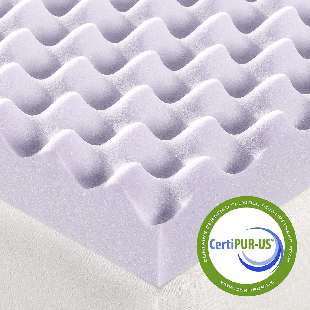 Twin Memory Foam Mattress Topper with Lavender