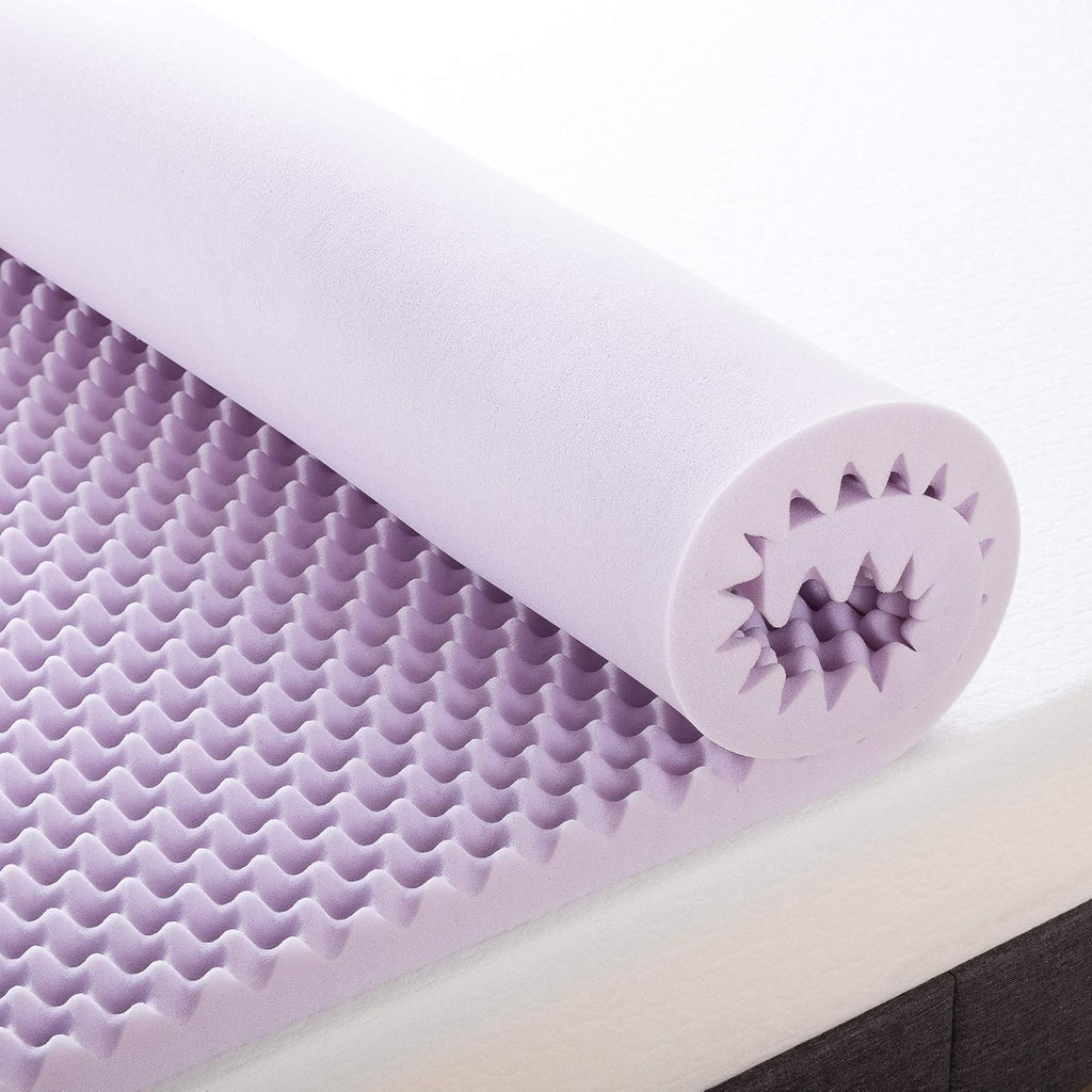Twin Memory Foam Mattress Topper with Lavender