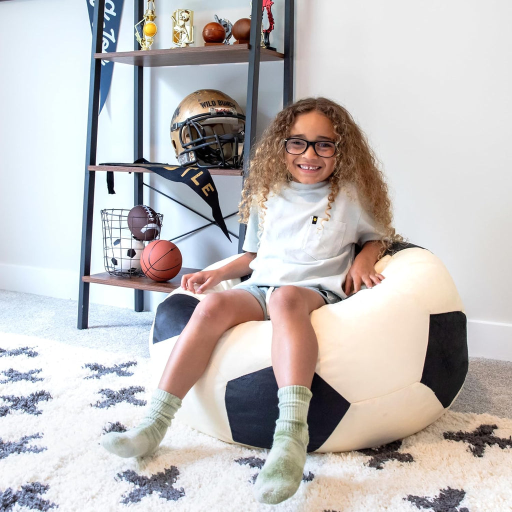 Child-Size Soccer Ball Bean Bag Chair 2.5'