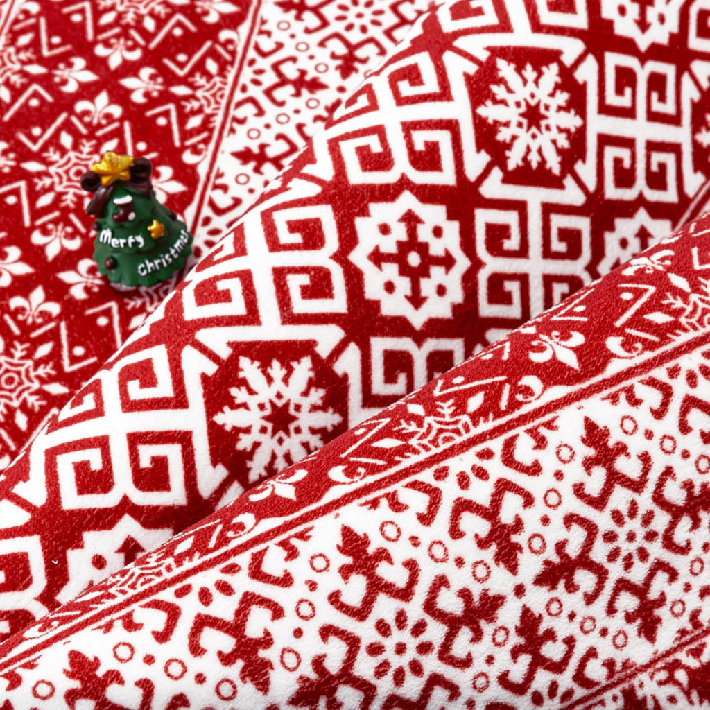 Christmas Area Rug 2'x3' Red Snowflake
