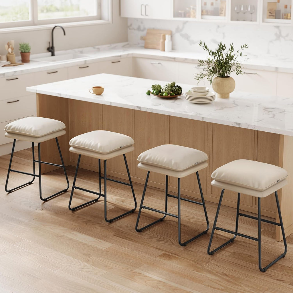 Set of 2 Bar Stools 25.6" Height