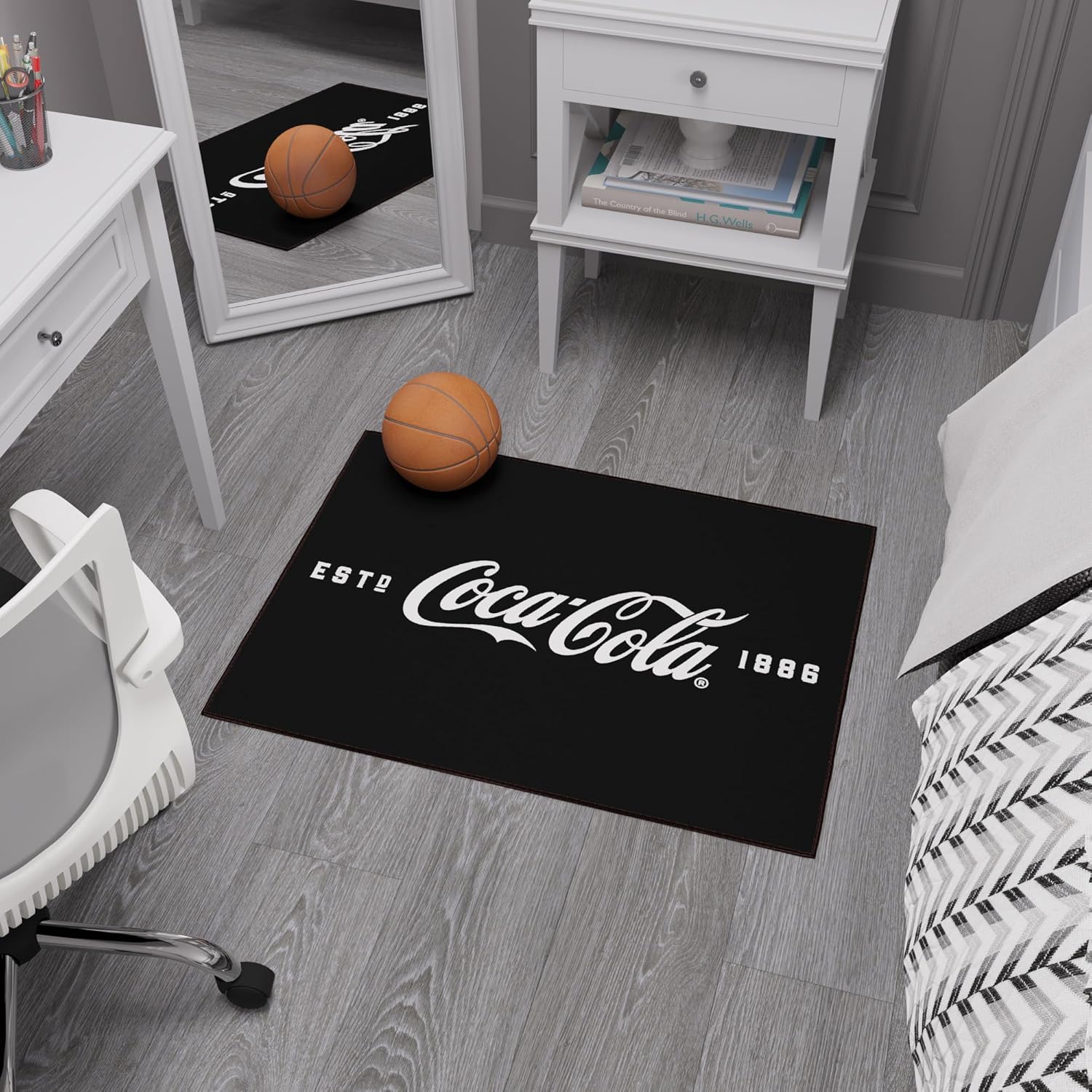2x5 Coca-Cola Theme Rubberback Rug