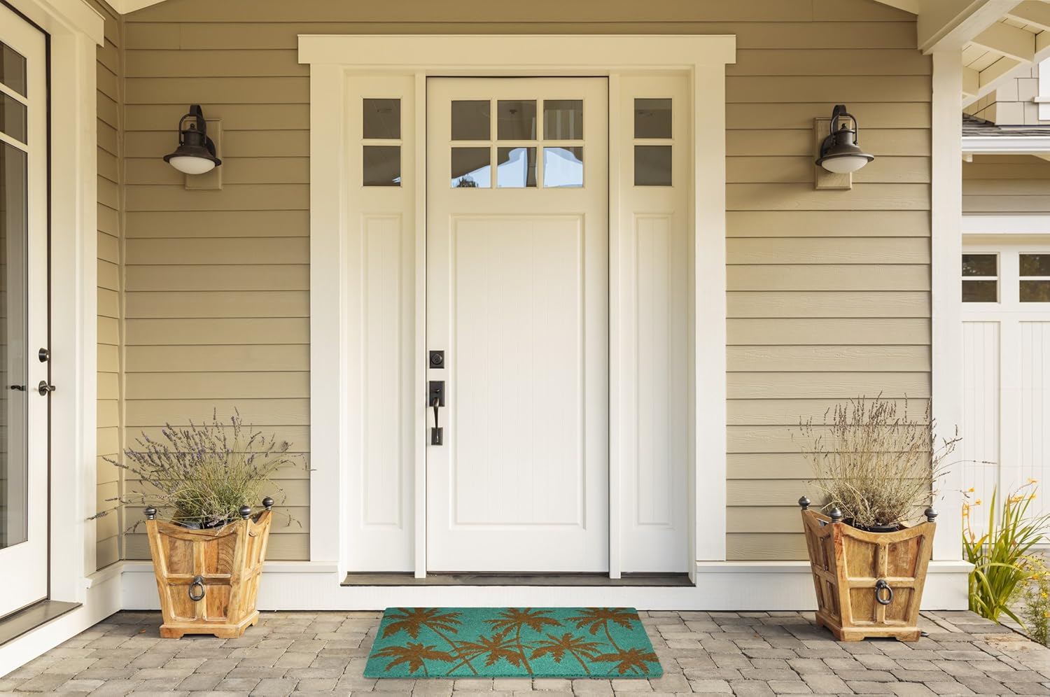 Coir Doormat 17"x29" - Floral Design