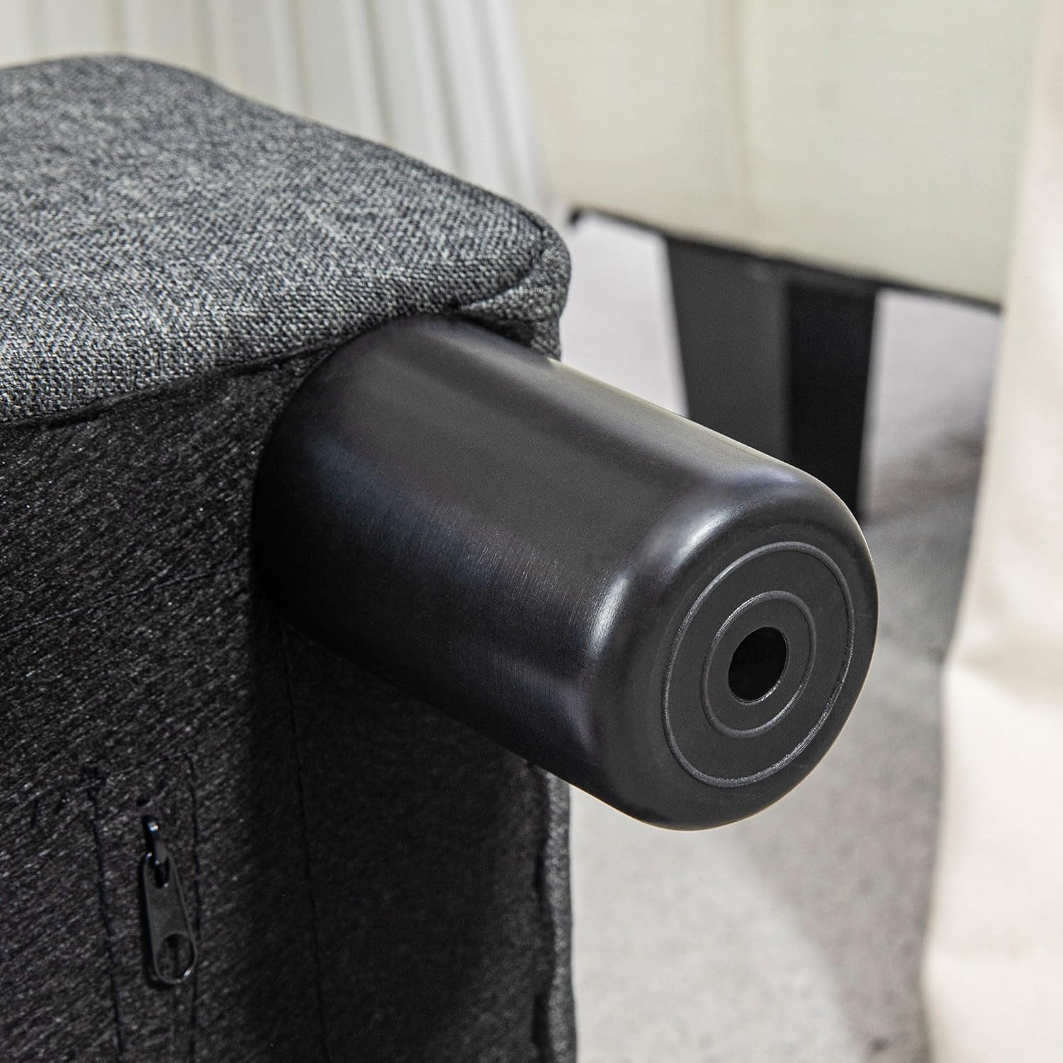 Small Charcoal Gray Ottoman Foot Stool