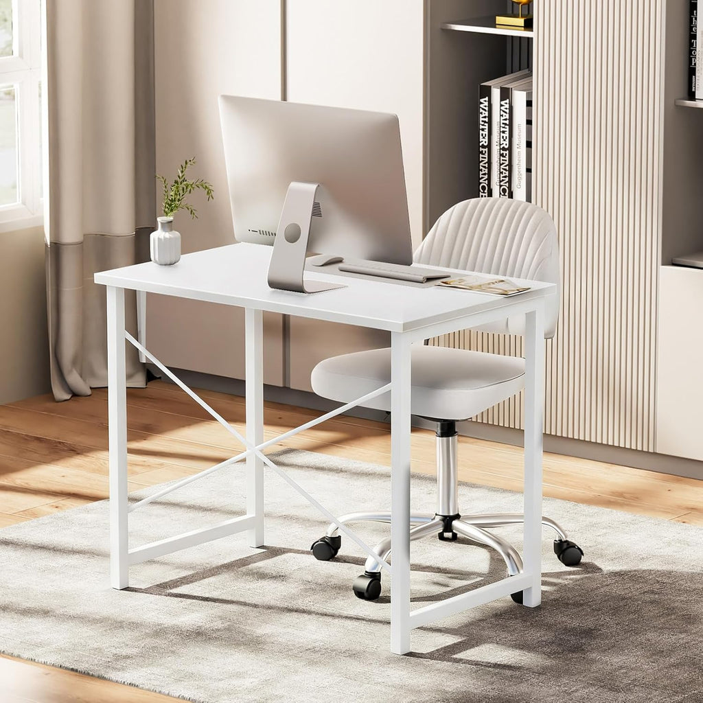 Small 32" Writing Desk with Metal Frame