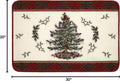 Christmas Tree Tartan Cotton Bath Mat