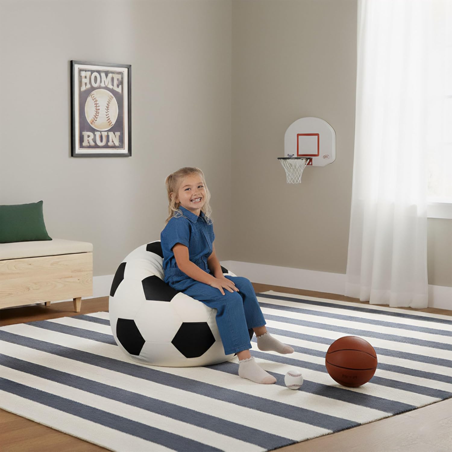 Soccer Ball Bean Bag Chair for Kids 2.5ft